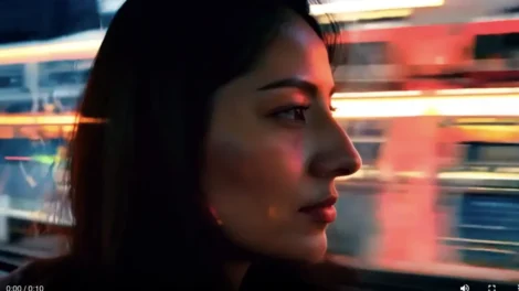 Woman on japan train